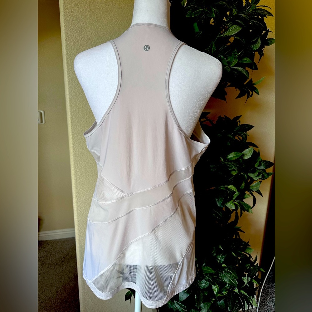 Lululemon white mesh workout top